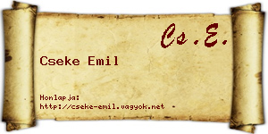 Cseke Emil névjegykártya